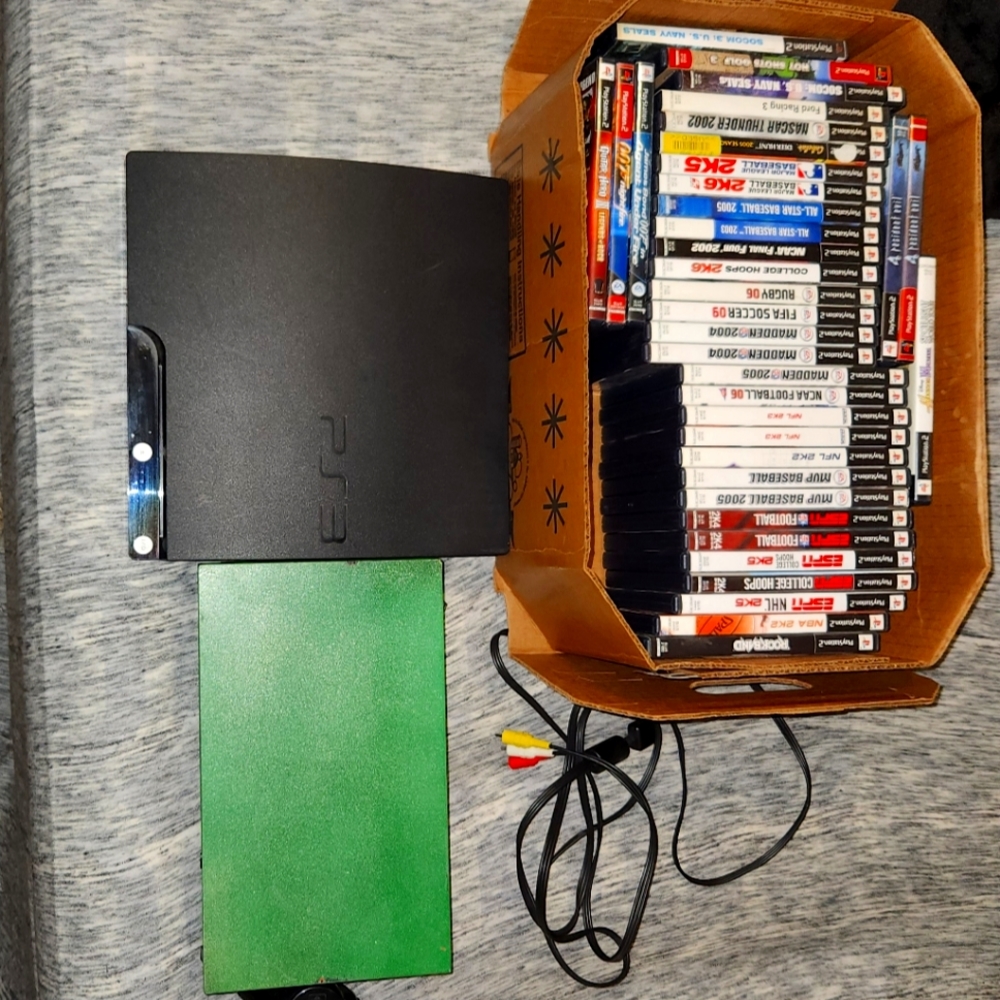 PS3 and PS2 with game bundle